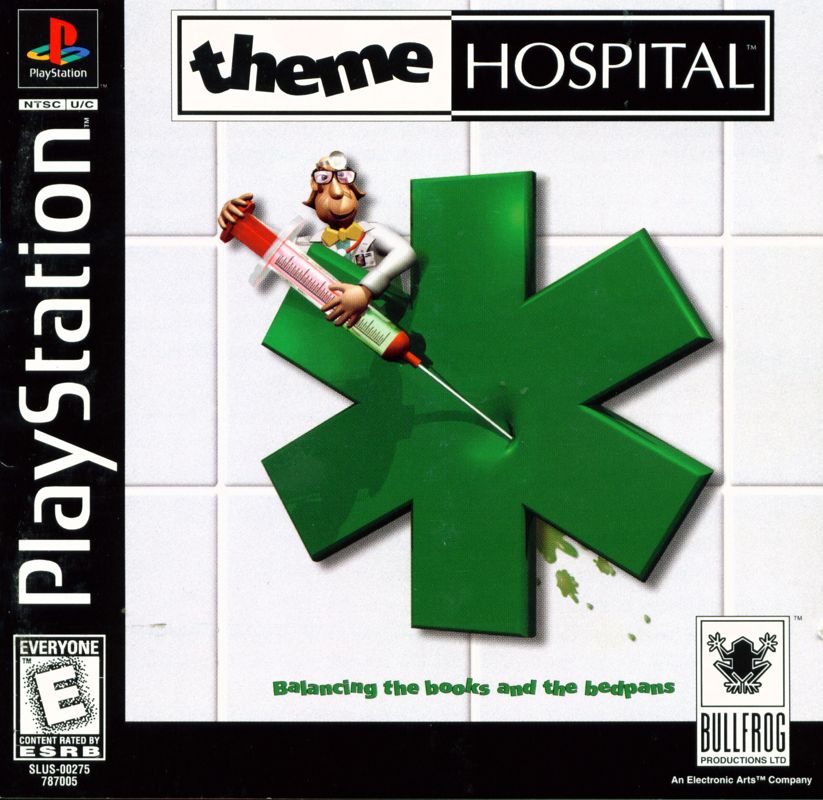Theme Hospital box art for Playstation